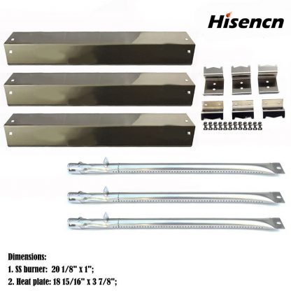 Hisencn Replacement SS Burner SS Heat Plate Hanger Brackets For Chargriller 3001, 3008, 3030, 4000, 5050 Gas Grill