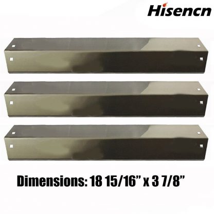 Hisencn Stainless Steel Heat Plates, Heat Shield, Heat Tent, Burner Cover, Vaporizor Bar, and Flavorizer bars Replacement For Replacement for Select Chargriller Gas Grill Models