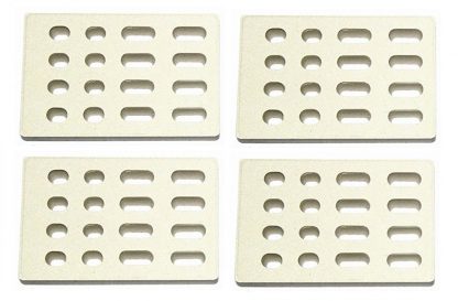 Hongso CRB65504 (4-pack) Universal Replacement Heat Plate Flame Tamer, Ceramic Brick flame tamer, Ceramic Radiant Replacement for BARBEQUES GALORE GRAND TURBO