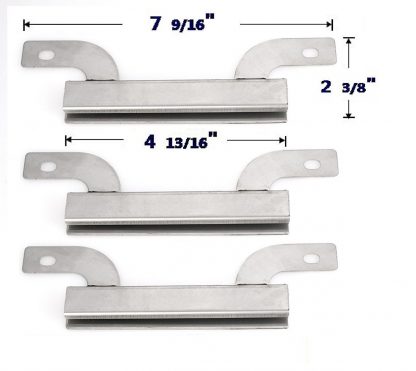 Hongso CTI425 (3-pack) Stainless Steel Burner Carryover Crossover Tube Replacement for Select Brinkmann and Charmglow Gas Grill Models (7.5625 x 2.375 inch)