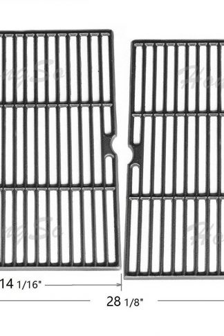 Hongso PCD252 Universal Matte Cast Iron Cooking Grid Replacement for Aussie 6703C8FKK1, 6804S8-S11, Brinkmann 810-9490-F, Nexgrill 720-0649 and other Gas Grill Models, Set of 2
