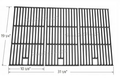Hongso PCE223 Matte Cast Iron Cooking Grid Replacement for Brinkmann 810-8500-S, 810-8501-S, 810-8502-S; Charmglow 720-0396, 720-0536 and Others, Set of 3