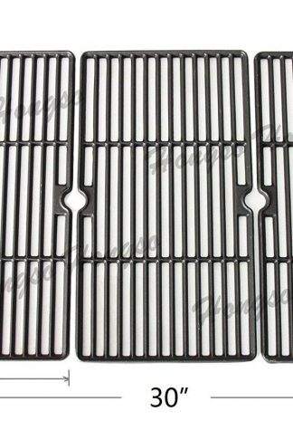 Hongso PCE993 Matte Cast Iron Cooking Grid Replacement for Charbroil 463224912, 463231711, Kenmore 415.16135, 415.16135110 and Cuisinart, Ceramic Grills; aftermarket replacements, Set of 3