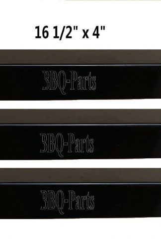 Hongso PPB151 (3-pack) Porcelain Steel Heat Plate, Heat Shield, Heat Tent, Burner Cover, Vaporizor Bar, and Flavorizer Bar Replacement for BBQ Grillware, Uniflame, Charbroil,Grill Chef and Others