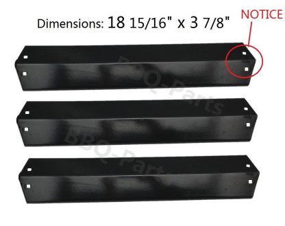 Hongso PPE051 (3-pack) Porcelain Steel Heat Plate, Heat Shield, Heat Tent, Burner Cover, Vaporizor Bar, and Flavorizer Bar Replacement for Select Chargriller Gas Grill Models