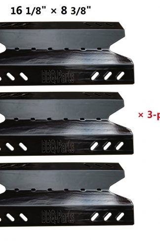 Hongso PPF431(3-pack) Porcelain Steel Heat Plate, Heat Shield, Heat Tent, Burner Cover, Vaporizor Bar, and Flavorizer Bar Replacement for BBQ Pro, Kenmore, Outdoor Gourmet, Sams Club, Others (16 1/8