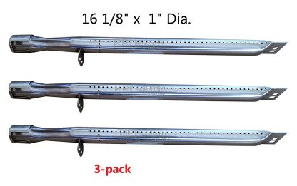 Hongso SBH311 (3-pack) Stainless Steel Tube Burner Replacement for Outdoor Gourmet DLX2012, Uniflame GBC831WB Grill (16 1/8" x 1")