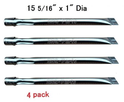 Hongso SBI521(4-pack) Stainless Steel Burner Replacement for Select Brinkmann and Charmglow Gas Grill Models (15 5/16