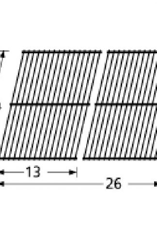 Music City Metals 54302 Porcelain Steel Wire Cooking Grid Replacement for Select Fiesta Gas Grill Models, Set of 2