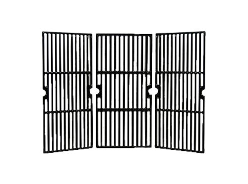 Music City Metals 61753 Gloss Cast Iron Cooking Grid Replacement for Gas Grill Model Brinkmann 810-1750-S, Set of 3