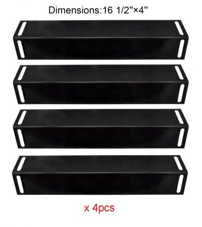 PH2151 (4-pack) Porcelain Steel Heat Plate, Heat Shield Replacement for Select Gas Grill Models By BBQ Grillware, Grill Chef, Uniflame and Others