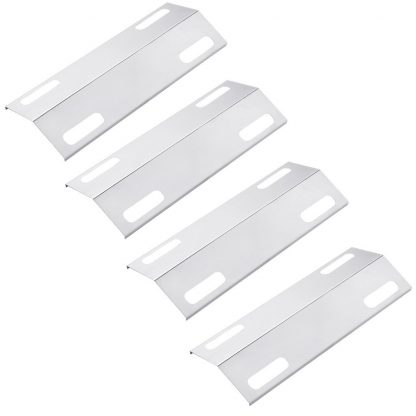 Pitmasters Supply Porcelain Steel Heat Plate Replacement, Heat Shield, Heat Tent Diffuser Deflector for 99351 Ducane Gas Grill Models (4-pack)