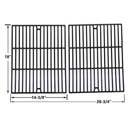 Porcelain Cast Iron Cooking Grid for Grill Chef Models GC7550, Ducane 3100, Affinity 4100, 4100, Affinity 4200, Affinity 4400 and Uniflame GBC850W Gas Grill Models, Set of 2