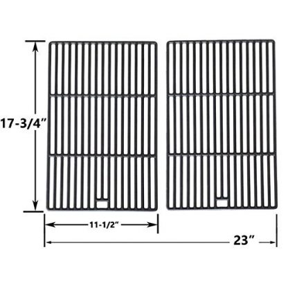 Porcelain Cast Iron Cooking Grid for Perfect Flame 24137, 24138, SLG2006B, SLG2007A, SLG2008A, 13133, 225152, 61701, 2518SL and Charmglow Gas Grill Models, Set of 2