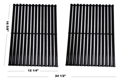 Relishfire Porcelain Steel Gas Grill Cooking Grid/Cooking Grates, Replacement for Centro, Charbroil, Front Avenue, Fiesta, Kenmore, Kirkland, Kmart, Master Chef, and Thermos, Set of 2