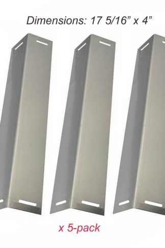 SH2391(5-pack) Stainless Steel Heat Plate Replacement for Gas Grill Model Brinkmann 810-2390-S