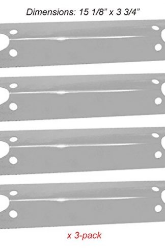 SH9491(4-pack) Stainless Steel Heat Plate Replacement for Gas Grill Model Brinkmann 810-9490-0