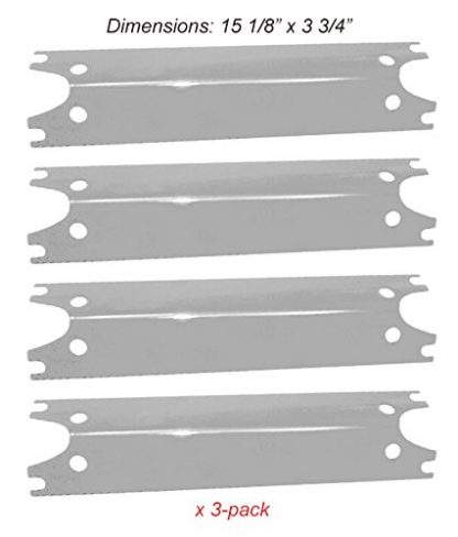 SH9491(4-pack) Stainless Steel Heat Plate Replacement for Gas Grill Model Brinkmann 810-9490-0