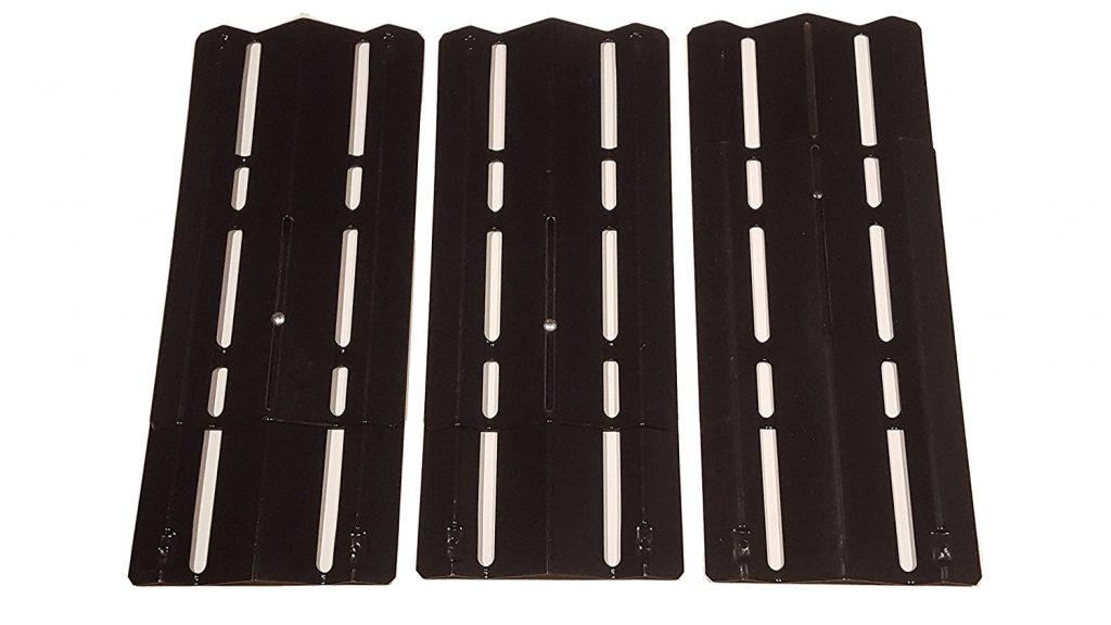 Set of Three Heavy duty Stainless Steel Grill Heat Plates/Heat Shields/Heat Tents for Grill