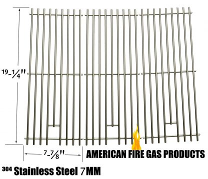 Stainless Steel Cooking Grates For Ducane 30400041, BBQ Galore XG4TBWN, Nexgrill 720-0584A, 720-033, Turbo 50-0058-4BRB and Perfect Flame 720-0335, 730-0335 Gas Models, Set of 3