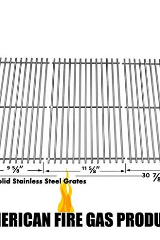 Stainless Steel Cooking Grid Replacement for Academy Sports, Outdoor Gourmet BQ05037-2, Kenmore 119.16658010, Master Forge B10LG25 and Masterbuilt 10041006 Gas Grill Models, Set of 3
