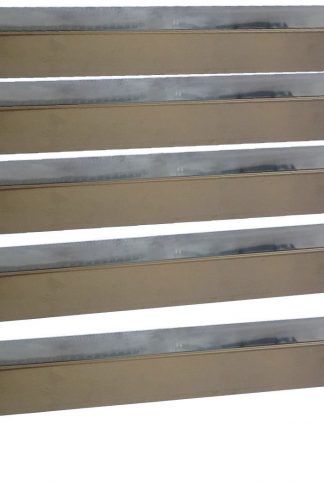 Stainless Steel Heat Plates (5 Pack) for Brinkmann 810-1750-S, 810-3820-S, 810-3821-S and Other Grill Models (Dims: 16 13/16 X 3 3/16")