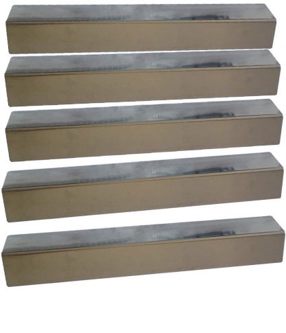Stainless Steel Heat Plates (5 Pack) for Brinkmann 810-1750-S, 810-3820-S, 810-3821-S and Other Grill Models (Dims: 16 13/16 X 3 3/16")