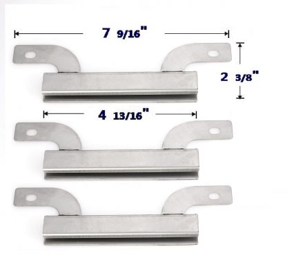Vicool hyB425 (3-pack) BBQ Grill Stainless Steel Crossover Carryover Burner Tube Channel Replacement Parts for Select Models by Brinkmann, Charmglow Gas Grills, Set of 3