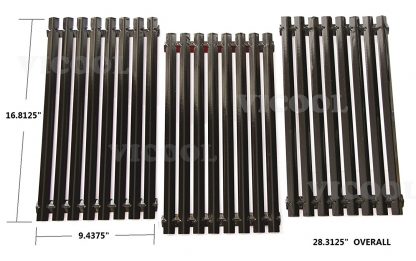 Vicool hyG019C Porcelain Steel Cooking Grid Replacement for Gas Grill Model Charbroil 463440109 Kenmore 463420507 Master Chef 199-4759-0 , Set of 3