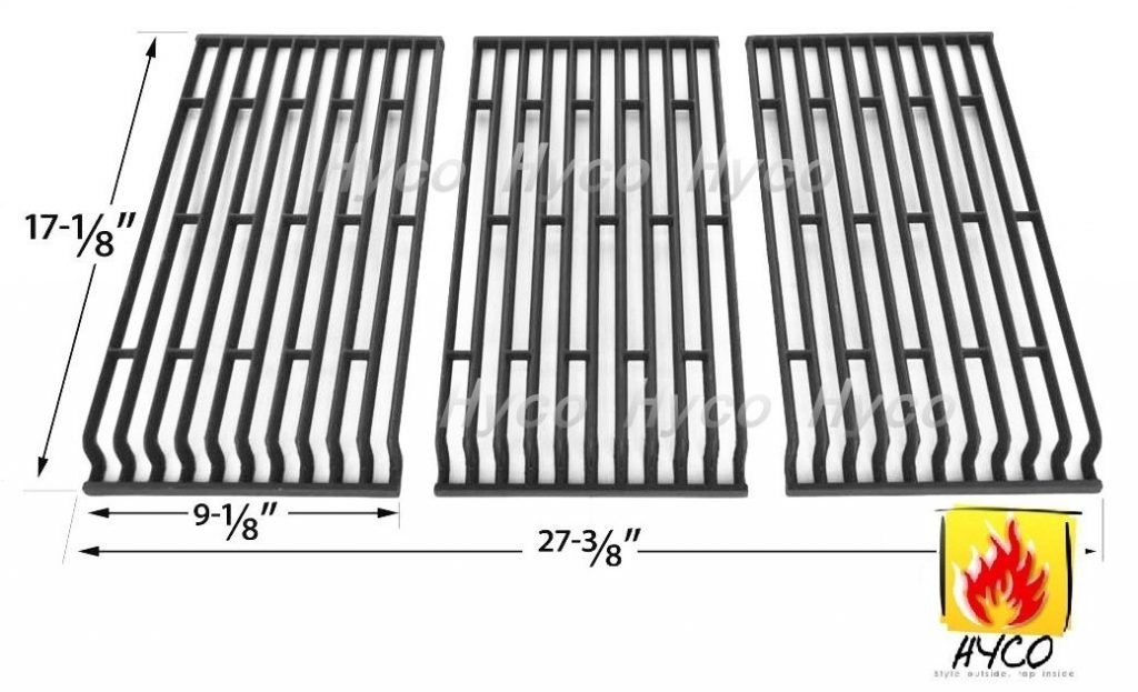 hyG569C (3pack) Cast Iron Cooking Grid, Cooking Grates Replacement for Fiesta Gas Grill Models