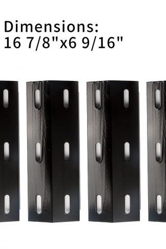 XHome 16 7/8 Heat Plate, Porcelain Steel Heat Shield (4 Pack) Replacement for Ducane 30400040, 3200, 3400 Grill Part, KL-H23 (16 7/8 x 6 9/16)