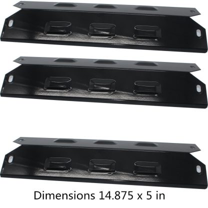 ZLjiont Set of Three Porcelain Steel Heat Plates for Select Kenmore Gas Grill Models