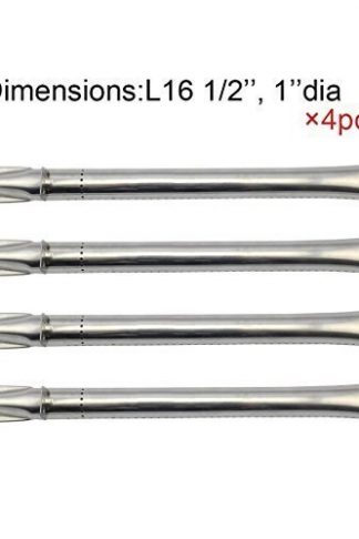Zljoint 4-pack Stainless Steel Straight Pipe Burner for Lowes BBQ Grillware, Charmglow, North American Outdoors and Perfect Flame Grills