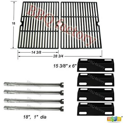 bbq factory® Replacement Ducane 4 Burner Gas Grill 4100 ; Ducane Affinity 4200,4400 Gas Grill Burners,Heat Plates,Cooking Grid