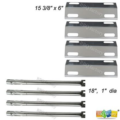 bbq factory® Replacement Ducane 4 Burner Gas Grill 4100 ; Ducane Affinity 4200,4400 Gas Grill Stainless Steel Burners,Stainless Steel Heat Plates