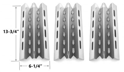 3 PACK Stainless Steel Heat Plate Replacement for select Huntington 6666-54, Sterling 496554, 4965-54L, 4965-57, 4965-64, 4965-67 and Broil King 986984r Gas Grill Models