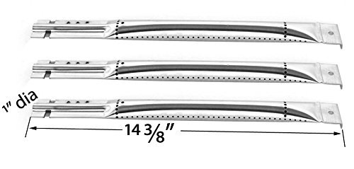 3 Pack Replacement Stainless Steel Burner for Kenmore 122.16643900, 16113, Nexgrill 720-0649, 720-0718A, 720-0718B, Members Mark 720-0582B, 720-0691A, 720-0778A Gas Grill Models