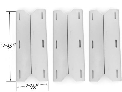 3 Pack Stainless Steel Heat Plate/Shield Replacement for Jenn-Air 720-0163, 730-0163, Nexgrill 720-0163, 720-0164, 720-0165 Gas Grill Models