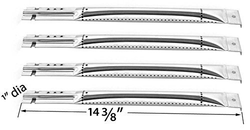 4 Pack Replacement Stainless Steel Burner for Kenmore 122.16643900, 16113, Nexgrill 720-0649, 720-0718A, 720-0718B, Members Mark 720-0582B, 720-0691A, 720-0778A Gas Grill Models