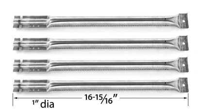 4 Pack Replacement Stainless Steel Burner for Kirkland 720-0193, 720-0607, Perfect Flame 720-0335, 720-0522, Sterling Forge 720-0322 and Nexgrill 720-0286, 720-0294 Gas Grill Models