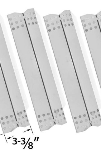 4 Pack Replacement Stainless Steel Heat Plate for Grill Master 720-0737, 720-0697, Nexgrill 720-0697, 720-0737, 720-0825, Uberhaus 780-0003, Tera Gear 780-0390 & Duro 780-0390 Gas Grill Models