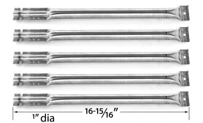5 Pack Stainless Steel Burner for Kirkland 720-0193, 720-0607, Perfect Flame 720-0335, 720-0522, Sterling Forge 720-0322 and Nexgrill 720-0286, 720-0294 Gas Grill Models