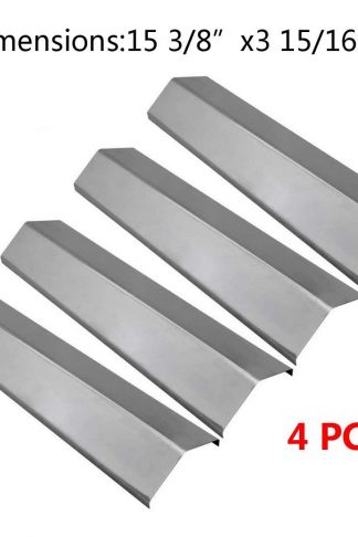 BBQ funland SH2311(4-pack) Stainless Steel Heat Plate Replacement for Select Gas Grill Models by Aussie, Brinkmann, Uniflame, Charmglow, Grill King, Lowes Model Grills