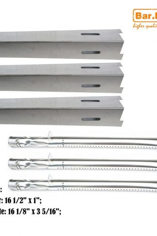 Bar.b.q.s 3pack Stainless Steel Heat Plate & Burners Replacement for Select Gas Grill Models North American Outdoors BB10571A, BB10769A, BB10807A, and BBQ Grillware GSC2418, GSC2418N , 92411 ,12411