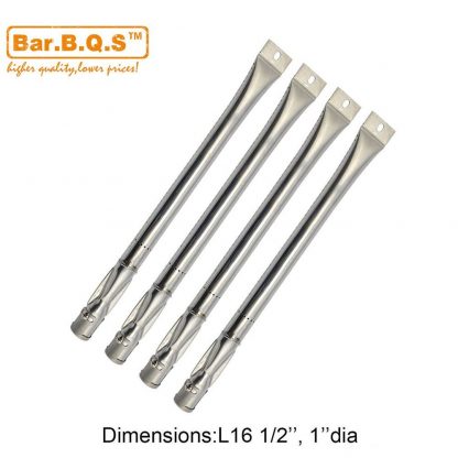 Bar.b.q.s ( 4-pack) Stainless Steel Burners Replacement for Select Gas Grill Models North American Outdoors BB10571A, BB10769A, BB10807A, and BBQ Grillware GSC2418, GSC2418N