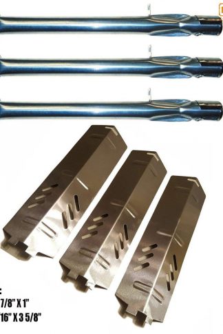 Bar.b.q.s Replacement Stainless Steel Repair Kit Burner&Heat Plate For Backyard BY13-101-001-11, BY14-101-001-01,Uniflame GBC1103-WBL-U, GBC1329WRS-U