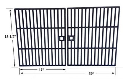 Cast Cooking Grid for Embermatic 4020U, BBQ Grillware GSF2616, 41590 and Arkla Gas Grill Models, Set of 2