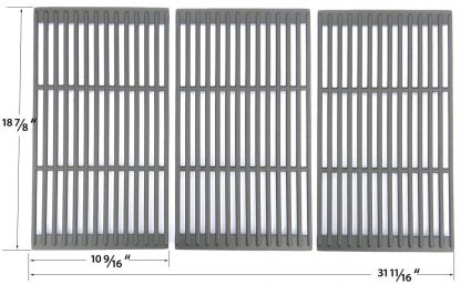 Charbroil 463252205, 463254205, 463260807, 720-0709C, 720-0720, 720-0727 Cast Iron Cooking Grates, Set of 3