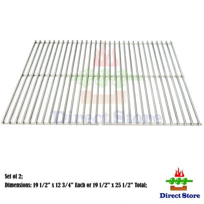 Direct store Parts DS106 Solid Stainless Steel Cooking grids Replacement DCS Models: 27, 27DBQR, 27DBR, 27DSBQ, 27DSBQR, 27FSBQ, 27FSBQR, BGA27-BQ, BGA27-BQR; Uniflame : NSG3902B, Gas Grill