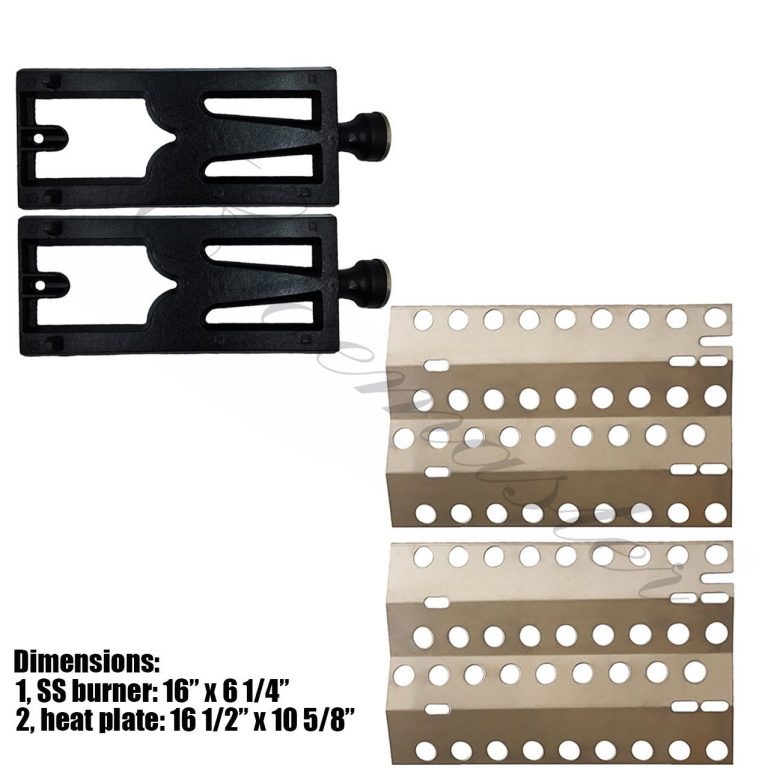 2 Pack Barbecue Repair Kit Cast Iron Burners, Stainless Steel Heat